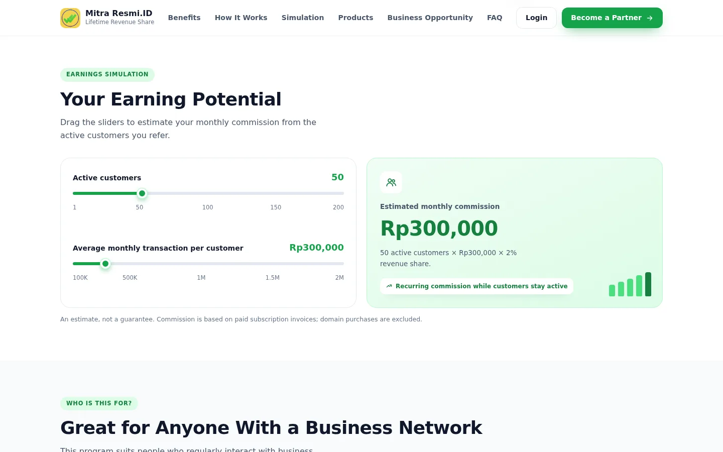 Screenshot of About the Partner Program